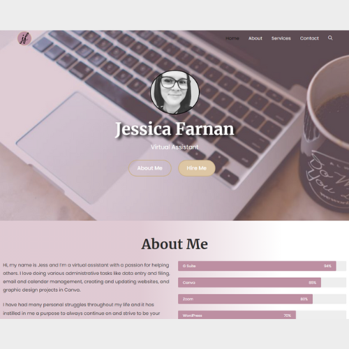 WP personal website example preview image